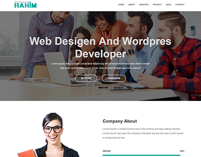 Html company portfolio website by freelacer Rahim