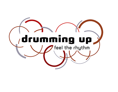 drumming up; feel the rhythm - graphic design