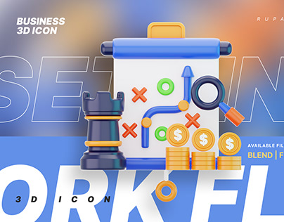 Business Setting Work Flow 3D Icon
