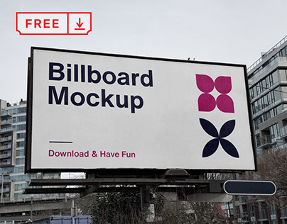 Free City Billboard PSD Mockup