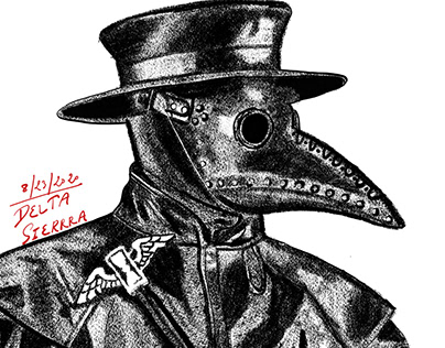 The plague doctor - pastel