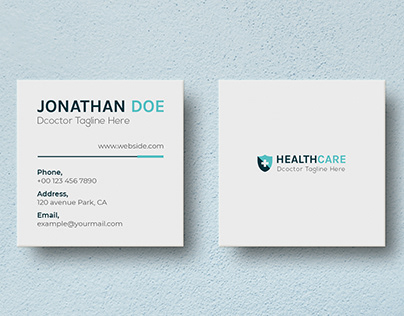 Medical healthcare square business card
