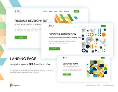 Landing page. Design for IT-agency.