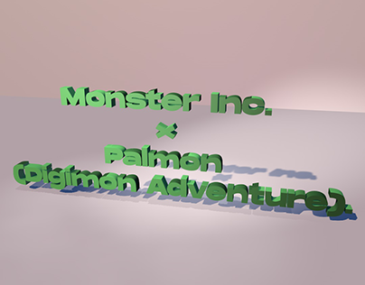 Monsters inc x Palmon 3D model