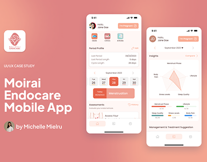 Moirai Endocare Mobile App: UI/UX Case Study (2023)