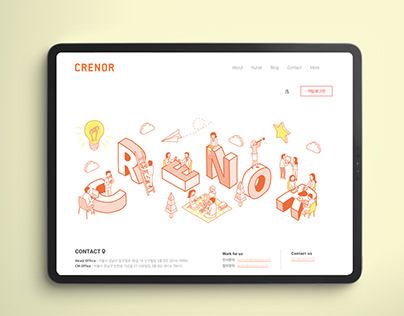 Project thumbnail - Illustration for web pages of 'Crenor'