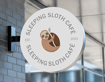 Sleeping sloth cafe Brand Identity
