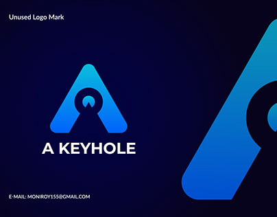 Initial Letter A Keyhole Logo Icon
