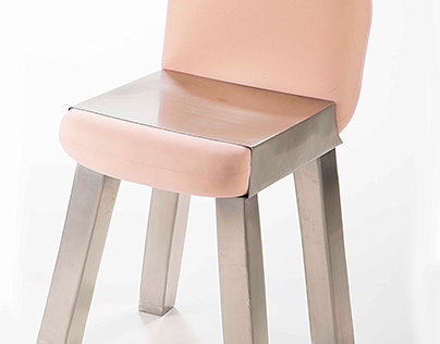 Metal and spandex chair
