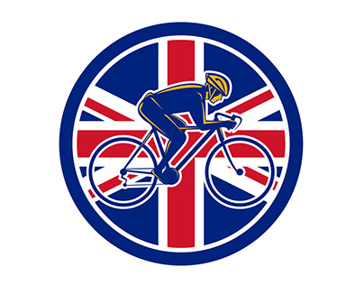 British Cyclist Cycling Union Jack Flag Icon