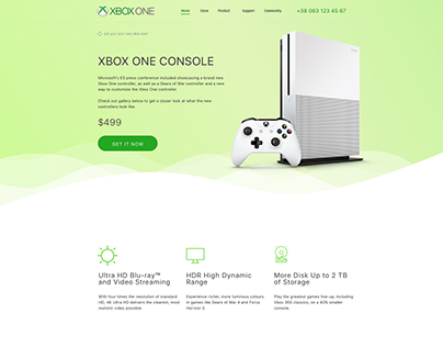 Xbox One Landing Page Concept