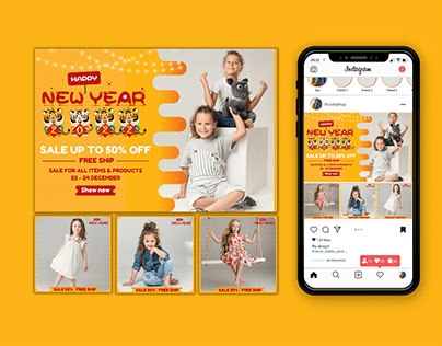 Lunar New Year theme design template for child fashion