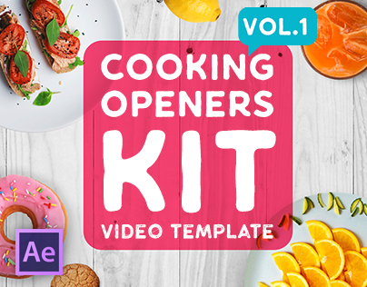 Cooking Intros / Openers vol 1 | After Effects Template