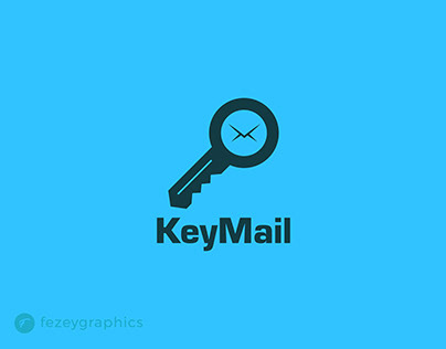 KeyMail logo design for Key + Email