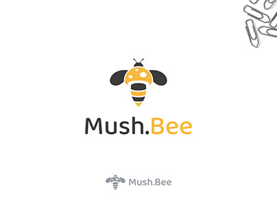 Mushroom & Bee Logo Design.😍