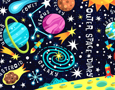 Project thumbnail - Outer Space secret diary // Mollybee Kids, USA