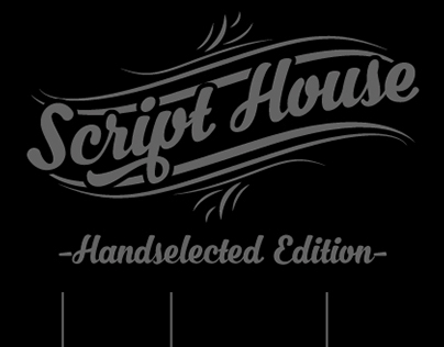Etikett "Script House" Whisky- & Rumparadies