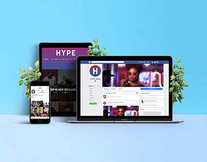 HYPE magazine webpage & socials