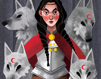 Girl and Wolves | Digital Art