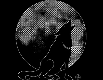 Ilustração - O Lobo e a Lua