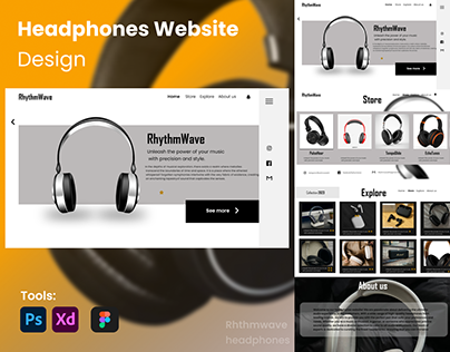Headphones website Design