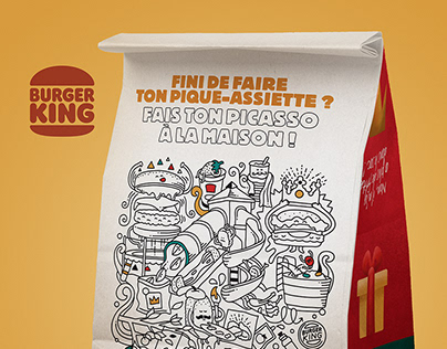 Burger King // Coloring paper bag