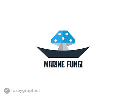 Marine Fungi logo design boat logo