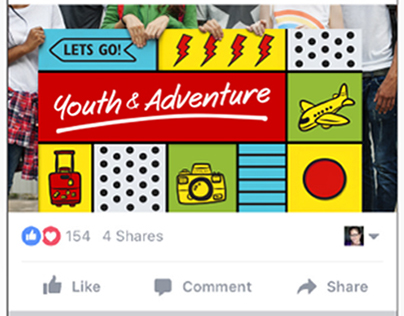 Facebook canvas: Flight Centre Youth & Adventure