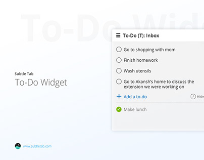 Subtle Tab: To-Do Widget