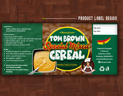 Cereals Product Labels Designed by 7GRAFFIX