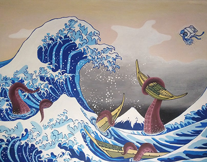 parafráza:Great Wave off Kanagawa-Katsushika Hokusai