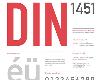 Typeface poster - DIN 1451