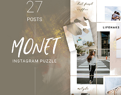 Monet - Instagram Puzzle Template 27 posts