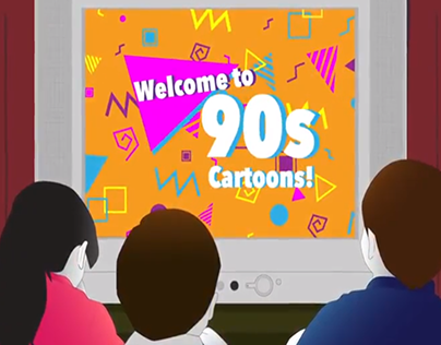 Infographic animation: 90s Cartoons