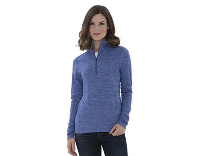 ATC™ L2022 1/2 Zip Ladies' Sweatshirt | Blanks.ca