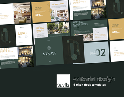 Savills - Pitch deck designs 🎤