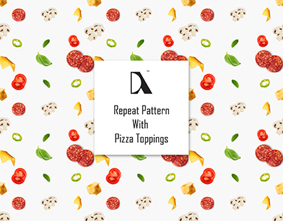 Repeat Pattern | Pizza toppings cloth pattern