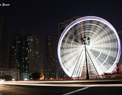 Ferris wheel long shutter photography