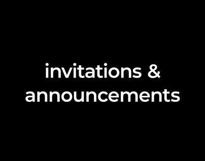 invitations & announcements