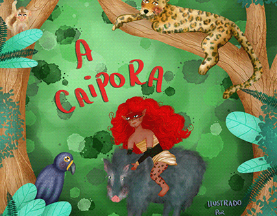 Ilustração de Capa para Livro Infantil - A Caipora