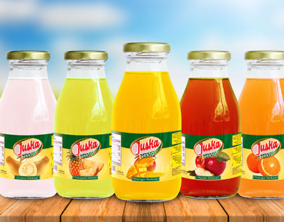 juska juice brand and label design