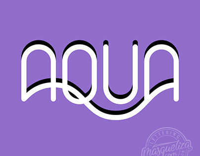 Aqua Lettering Logo Design
