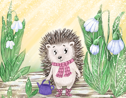 Snowdrops and Hedgehog