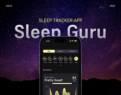 Sleep Guru: Sleep Tracker App |UX/UI Case study