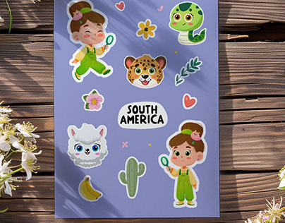 Sticker set "Animals of South America"