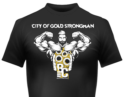 City of Gold Strongman T-Shirt Design