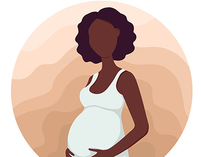 Pregnant african american woman logo