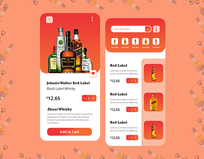 Drink mobille app design