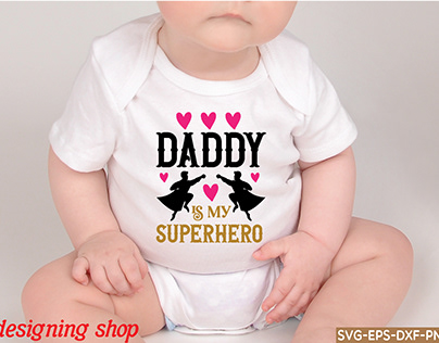 daddy is my superhero svg design