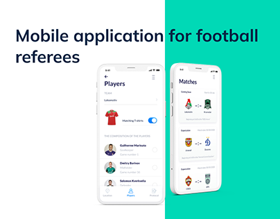 Mobile application for football referees